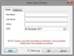 New User Details