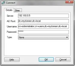AD Connection Details